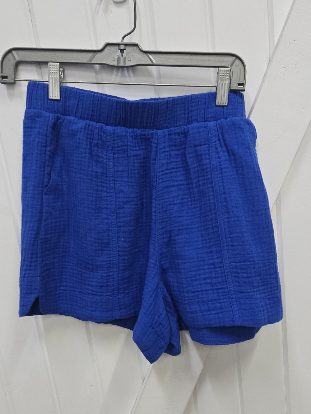 Universal Thread Royal Blue Textured High-Waist Pull-On Shorts
